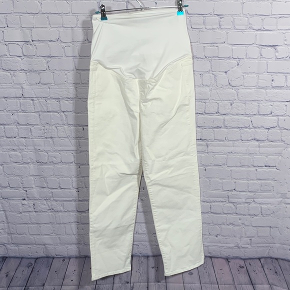 Madewell Denim - Madewell The Maternity Perfect Vintage Straight Jean Cream White Size 27 NWT